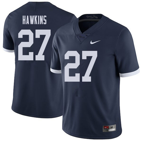 NCAA Nike Men's Penn State Nittany Lions Aeneas Hawkins #27 College Football Authentic Throwback Navy Stitched Jersey MKR6198XJ